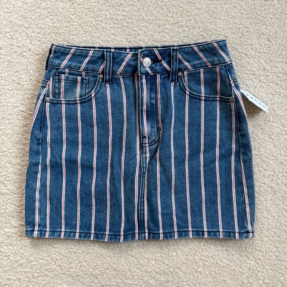 NWT pacsun firework jean skirt